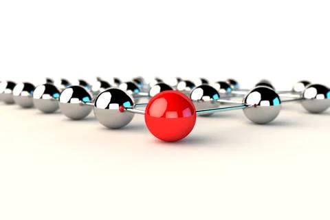 Network and communication in 3d Stock-Illustration