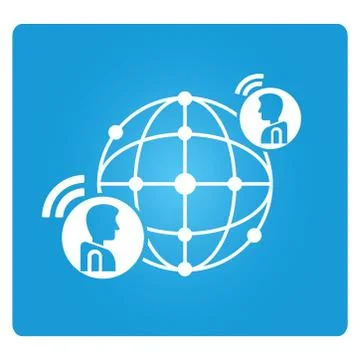 Network and communication Illustrazione stock