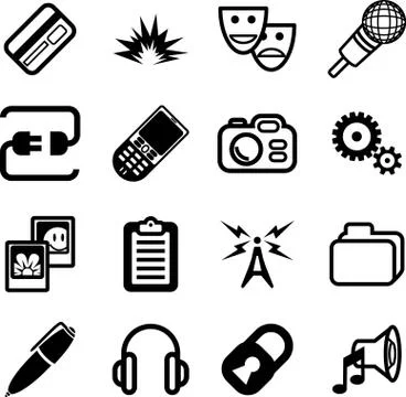 Network and computing icon series Illustrazione stock