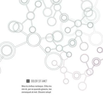 Network And Connection Background. Minimal Molecule Background Stock Illustration