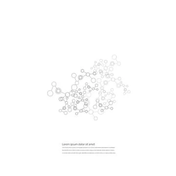 Network And Connection Background. Minimal Molecule Background Stock Illustration