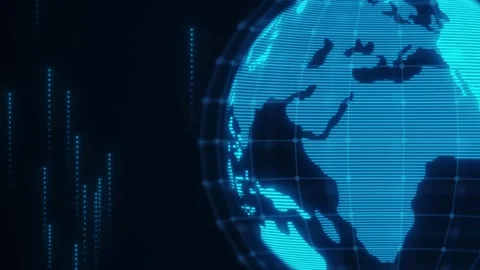 Network and Connection technology concept with globe background animation map Vídeos de archivo 334652288