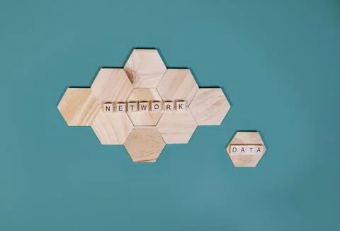 Network and data connection symbolising cloud computing concepts Stock Photos