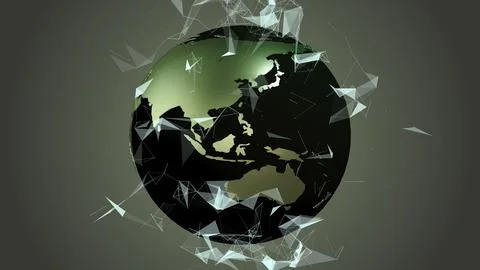 Network and data exchange over planet earth Stock Illustration