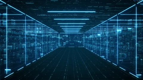 Network and data servers data center. Stock Footage 155985631