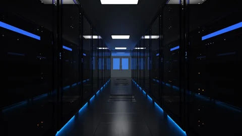 Network and data servers Stock Footage 127619499
