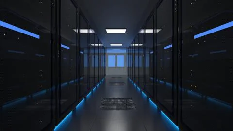 Network and data servers Stock Illustration