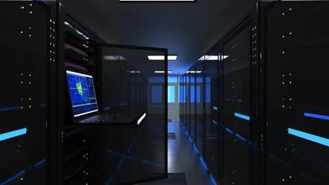 Network and data servers Stock Illustration