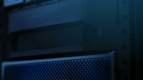 Network and data servers in a server room of a data center 스톡 동영상 127182049