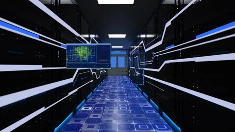 Network and data servers V2 Stock Footage 127619527