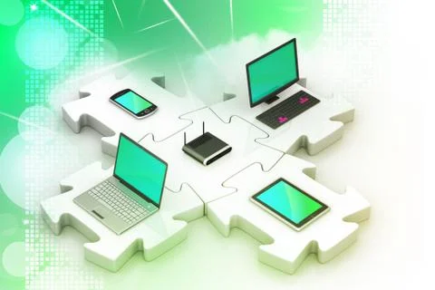 Network and internet communication Stock Illustration