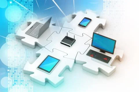 Network and internet communication Stock Illustration
