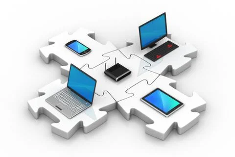 Network and internet communication Free Stock Illustration