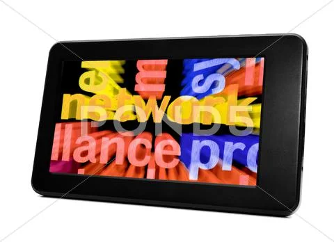 Network and pc tablet Stock Illustration