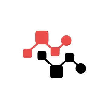 Network and Sharing Logo Template. Stockillustratie