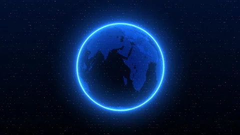 Network and world video animated background Stock Footage 339649754