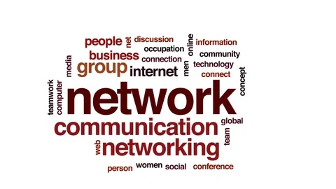 Network animated word cloud, text design animation. Stock Footage 75193258