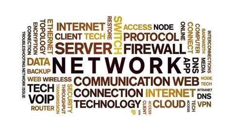 Network animated word cloud,animation tag kinetic typography seamless loop. Stock Footage 328026614