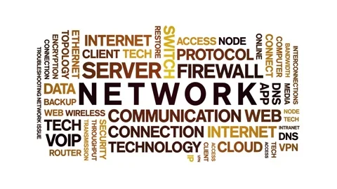 Network animated word cloud,animation tag kinetic typography seamless loop. Stock Footage 328026619
