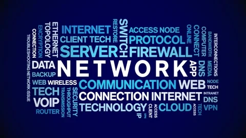 Network animated word cloud,animation tag kinetic typography seamless loop. Stock Footage 328027207