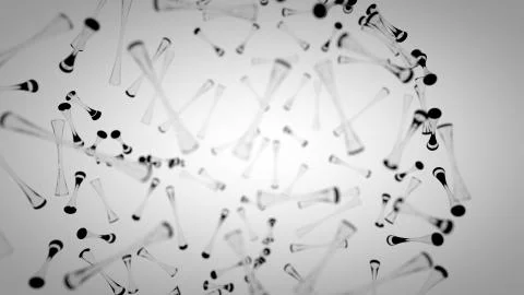 Network animation connected lines dots Illustrazione stock