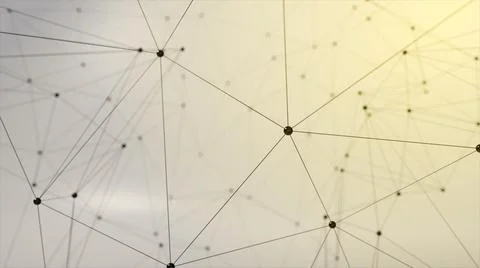 Network animation connected sphere on white background. 3d illustration Stock Photos