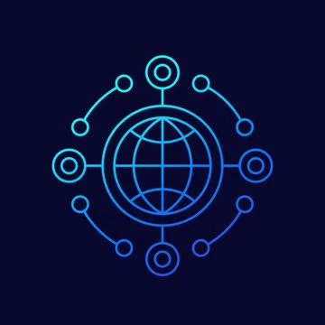 Network api line vector icon Stock Illustration