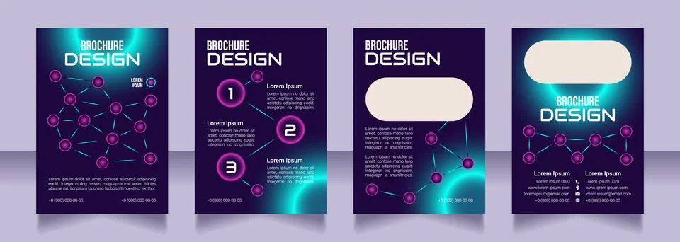 Network architecture blank brochure design Illustrazione stock