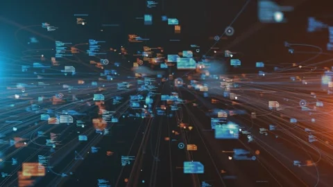 Network Architecture Cloud Computing Next-Gen Connectivity Technology Stock Footage 303463002