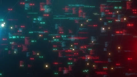 Network architecture data analytics cloud computing machine learning algorithm Stock Footage 286083934