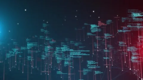 Network Architecture data glitch, and Cloud Computing, Information Technology Stock Footage 267792887