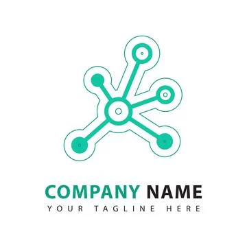 Network art logo design template. Stock Illustration