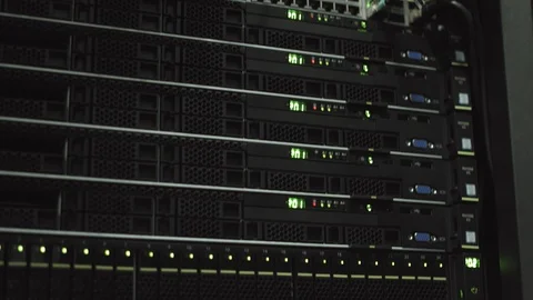 Network attached storage with flickering led lights Stock Footage 88287434