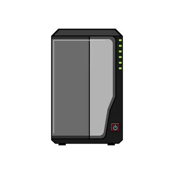 Network attached storage server for data management Illustrazione stock