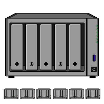 Network attached storage server data management Stock Illustration