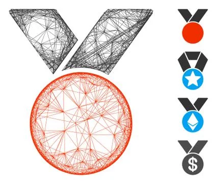 Network Award Medal Vector Mesh イラスト素材