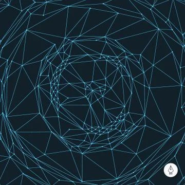 Network background. 3d technology vector illustration. Can be us Illustrazione stock