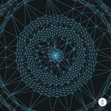 Network background. 3d technology vector illustration Illustrazione stock