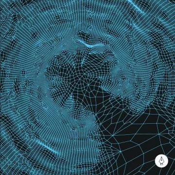 Network background. 3d technology vector illustration Stock Illustration