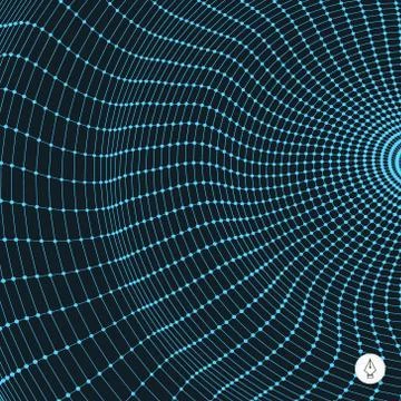 Network background. 3d technology vector illustration Stock Illustration
