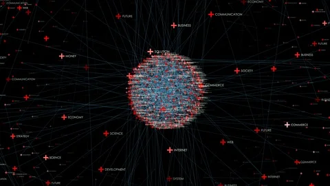 Network background with business keywords. Search engine optimization. Stock Footage 105215544