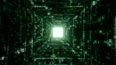 Network Background Concept. A Flying Through Digital Data Tunnel, Technology Stock Footage 156964917