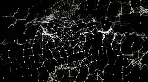 Network. Background with lines connected in a wave motion Stock Footage 47743073