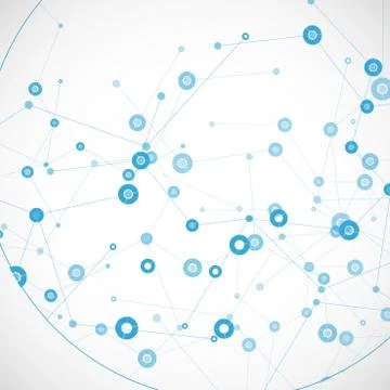Network background with a molecular structure eps Illustrazione stock