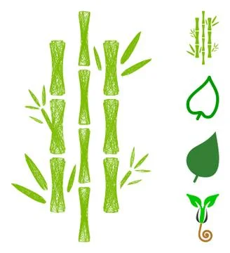 Network Bamboo Vector Mesh Stock Illustration