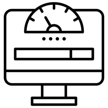 Network bandwidth, Telecommuting or  remote work icon Stock Illustration