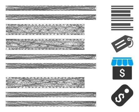 Network Barcode Vector Mesh Illustrazione stock