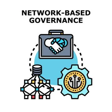Network based governance concept representing digital management Stock Illustration