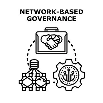 Network based governance concept representing digital management Stock Illustration