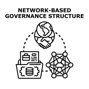 Network based governance structure management and digital collaboration Stock Illustration